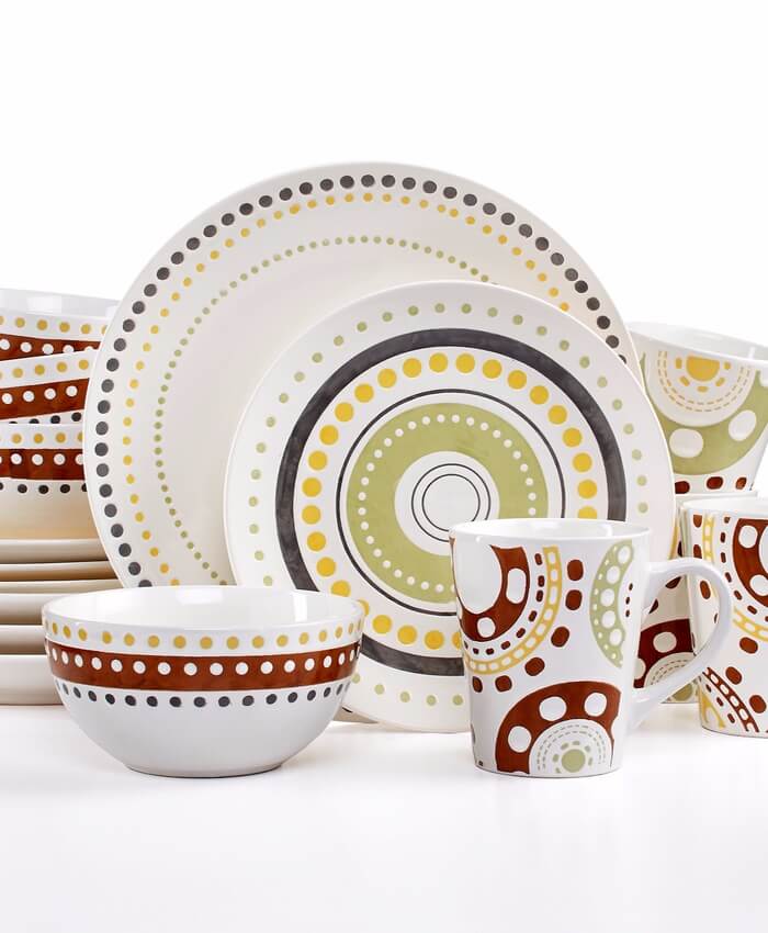Rachael Ray Circles and Dots 16-Pc. Set, Service for 4